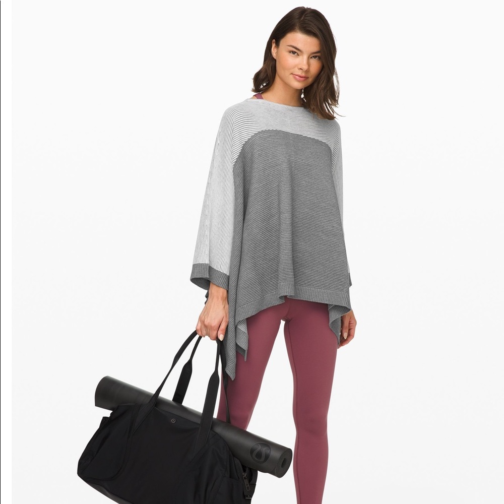LULULEMON it all lines up poncho sweater